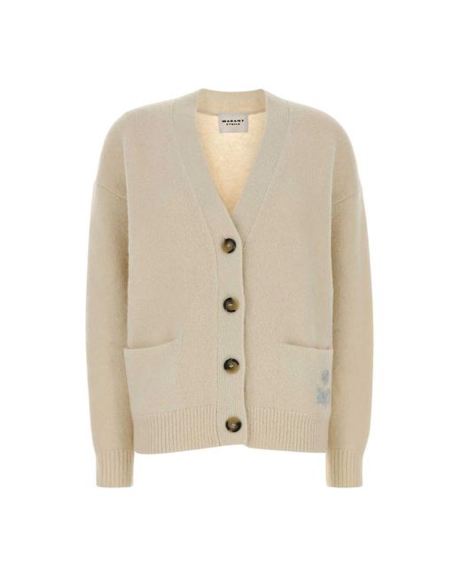 Isabel Marant Truien & Vesten ,Wit ,Leer Eborah Cardigan in het Natural