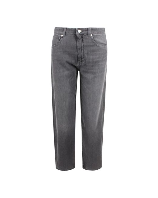 Max Mara Gray Loose-Fit Jeans