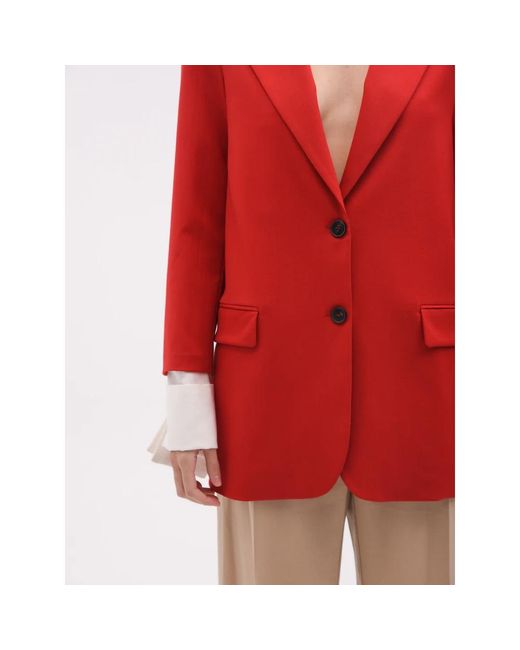 Phisique Du Role Red Roter laye-cuff blazer