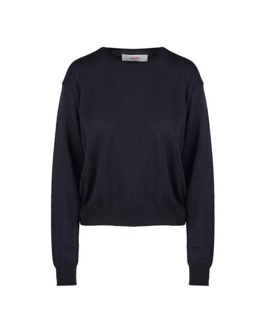 Jucca Blue Round-Neck Knitwear
