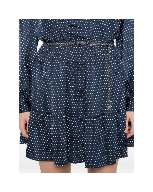 Michael Kors Blue Shirt Dresses