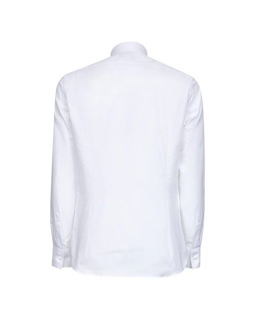 D4.0 Cotton Shirt in het White voor heren