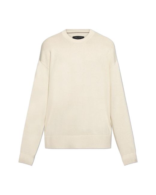 Round-Neck Knitwear di Rag & Bone in White da Uomo