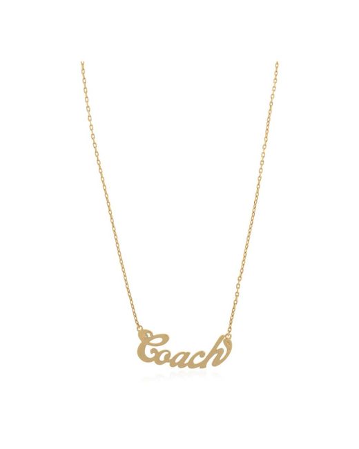 COACH Metallic Messing-Halskette