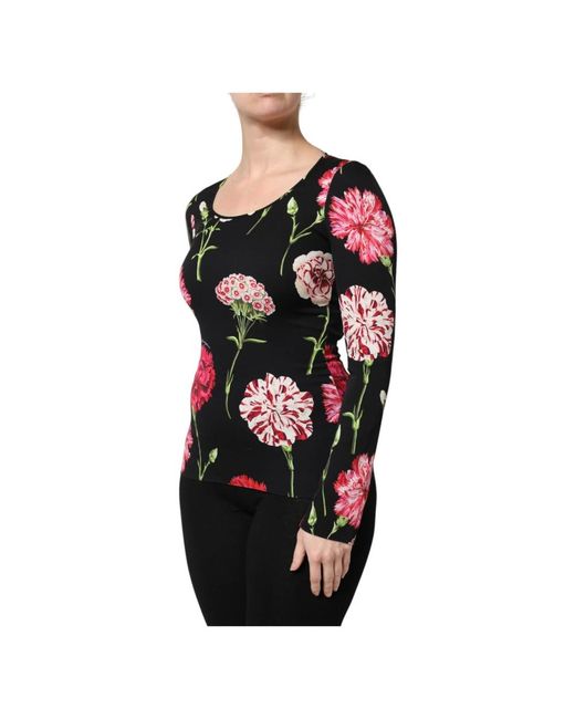 Dolce & Gabbana Black Long Sleeve T-Shirts