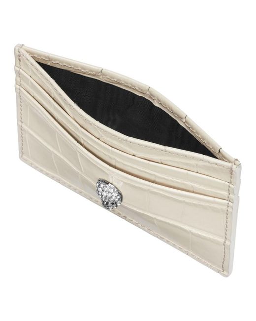 Philipp Plein Accessoires ,Leer Cardholder Cocco Skull in het Natural
