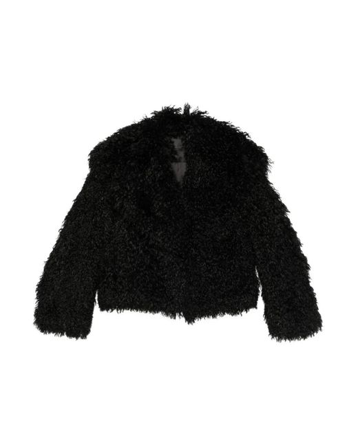 Faux Fur & Shearling Jackets Amen de color Black