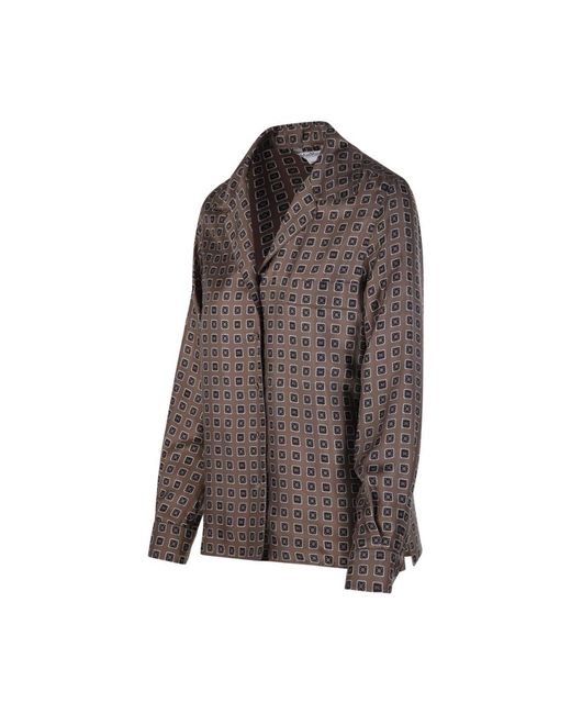 Max Mara Overhemden ,Veelkleurig ,Katoen Disco Shirt in het Brown