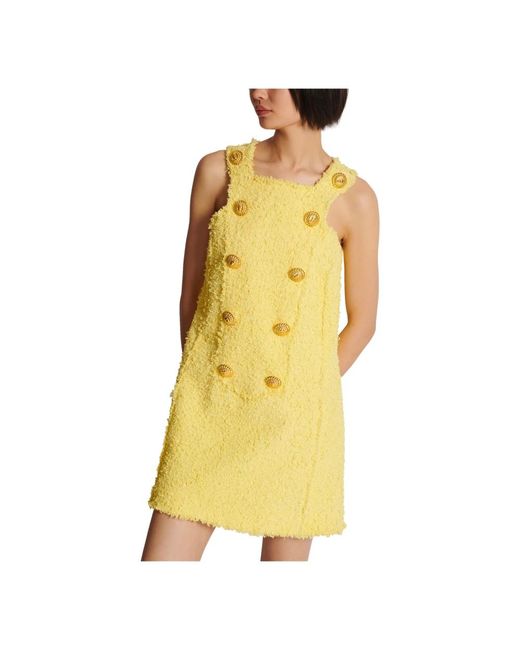 Dresses > day dresses > short dresses Balmain en coloris Yellow