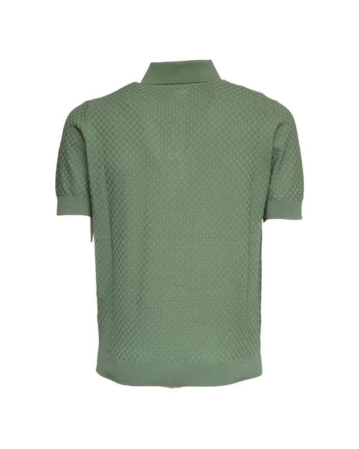 FILIPPO DE LAURENTIIS Green Polo Shirts for men