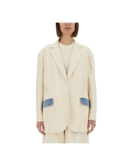 Moschino Natural Blazers