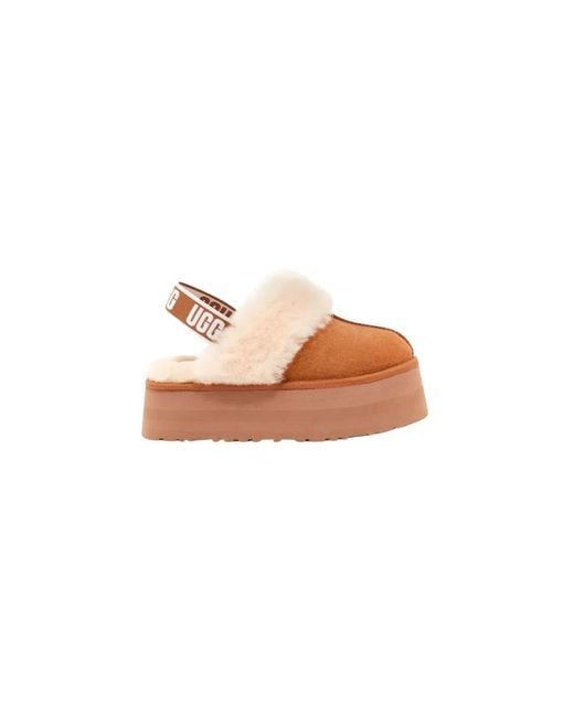 Ugg Pink Funkette Chestnut Wildleder Slip-On Schuhe
