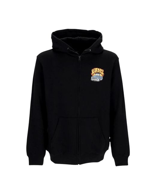 Hot Rod Sudadera Con Capucha Y Cremallera Para Hombre Sudadera Con Capucha Y Cremallera Completa Negro Vans de hombre de color Black