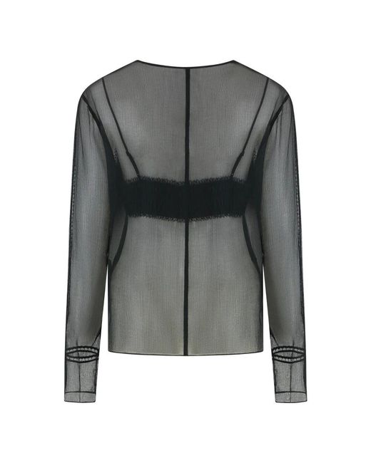 Vince Gray Chiffonbluse Mit Abnehmbarem Futter