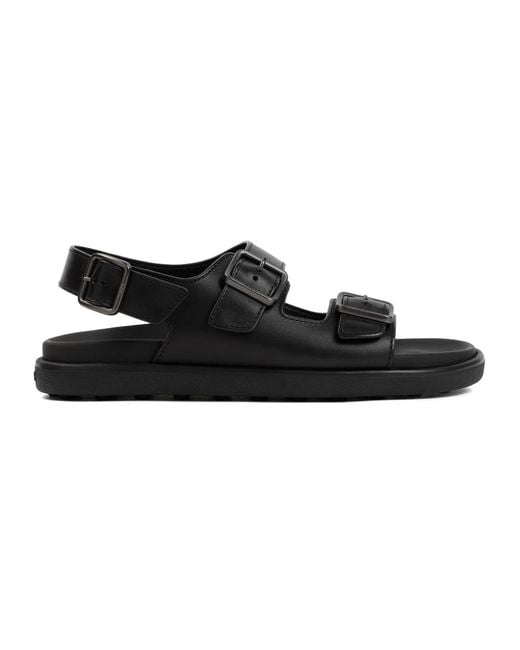 Tod's Black Flat Sandals for men