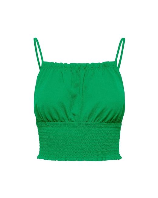 ONLY Tops ,Groen ,U-Neck Mouwloze Top in het Green