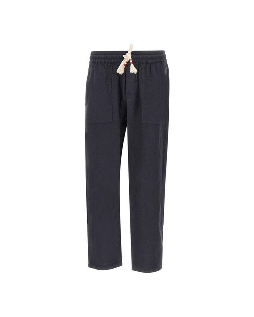 Mc2 Saint Barth Blue Straight Trousers for men