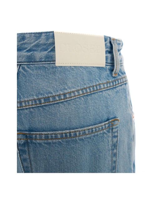 Closed Blue Weite jeans mit gürtelschlaufen