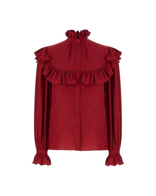 Saint Laurent Overhemden ,Rood ,Stijlvolle Top Voor Trendy Looks in het Red