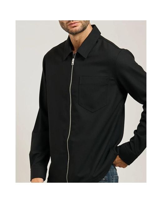 HUGO Schwarzes Slim Fit Stretch Twill Hemd in Black für Herren
