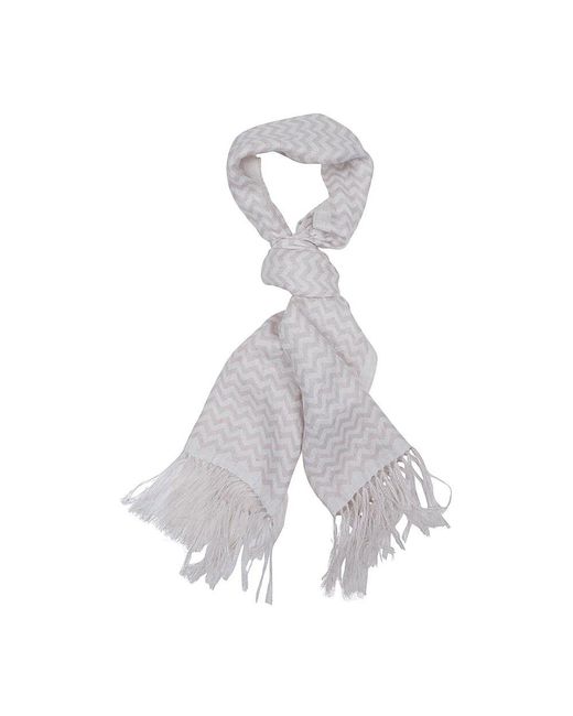 Eleventy Gray Zig Zag Leinenschal