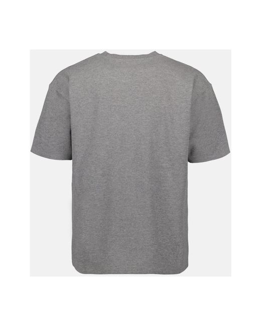 Saint Laurent Besticktes logo baumwoll-t-shirt in Gray für Herren
