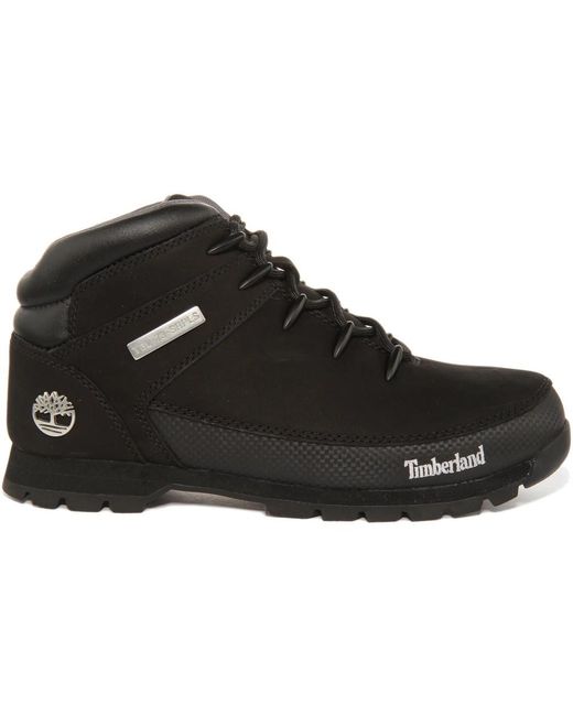 Timberland Black Lace-Up Boots for men