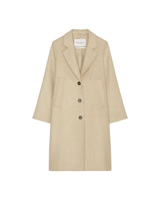 Marc O' Polo Natural Klassischer Blazer-Mantel Aus Wollmischung