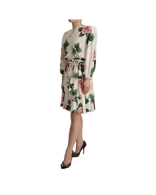 Dolce & Gabbana White Short Dresses