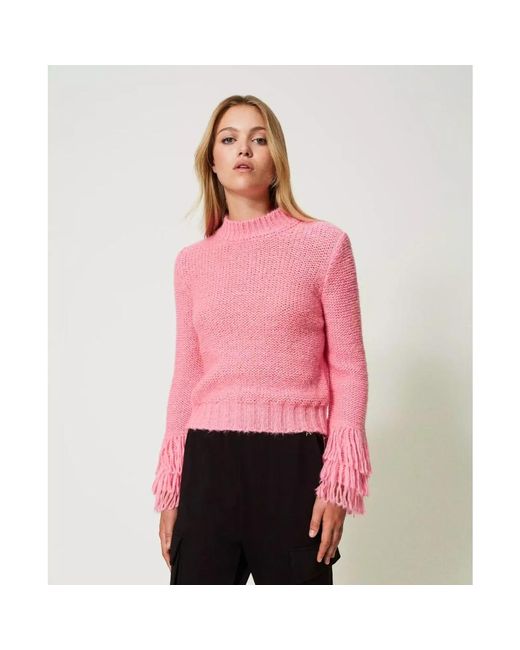 Knitwear > round-neck knitwear Twin Set en coloris Pink