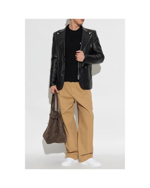 Leather Jackets DSquared² de hombre de color Black