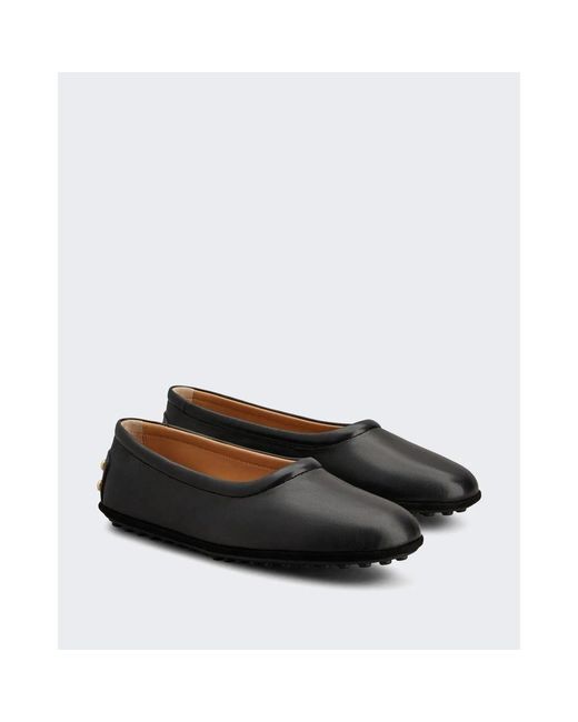 Tod's Black Ballerinas