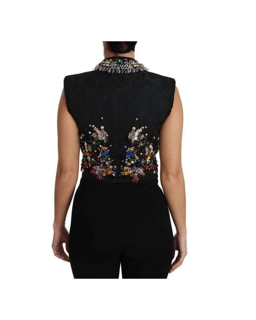 Dolce & Gabbana Black Vests
