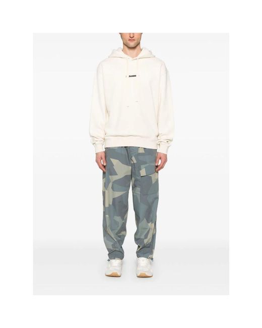 Jil Sander White Hoodies for men