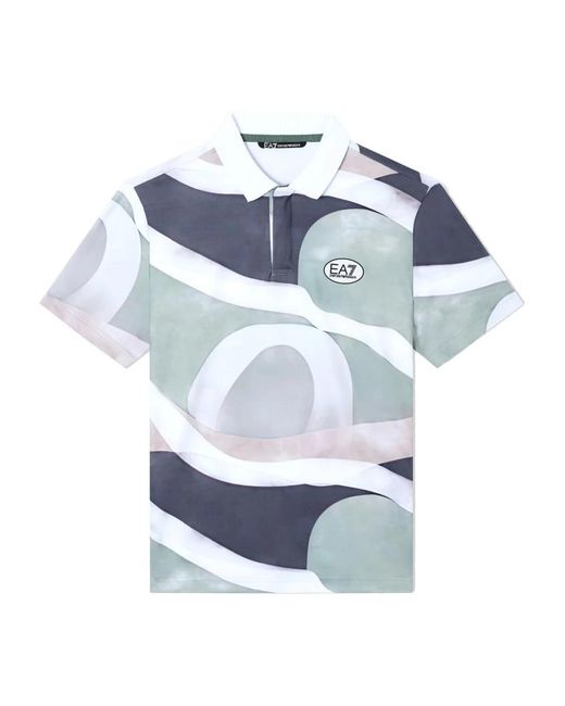 EA7 Tennis Pro Polo in het Blue voor heren