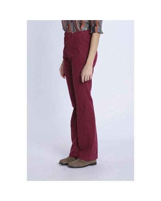 Massimo Alba Red Wide Trousers
