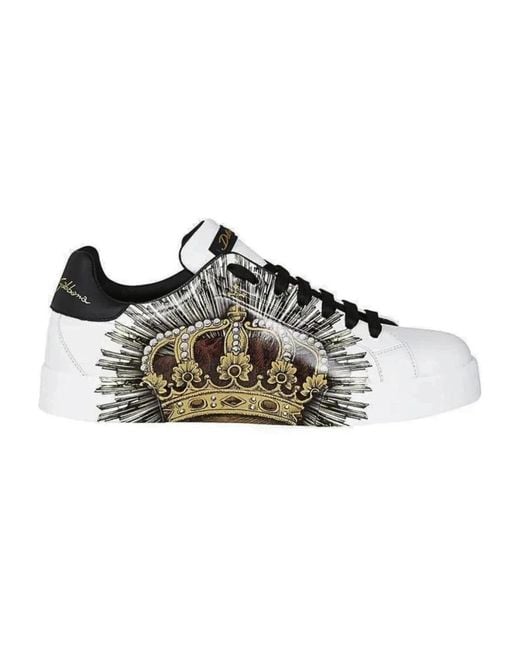 Dolce & Gabbana Sacred Heart Portofino Sneakers in Black für Herren