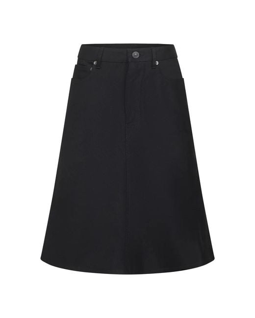 Balenciaga Black Denim Skirts