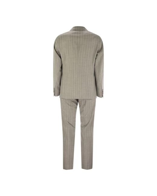 Tagliatore Gray Single Breasted Suits for men