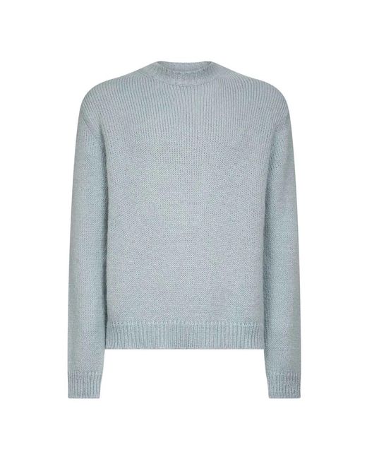 Jil Sander Blue Round-Neck Knitwear for men