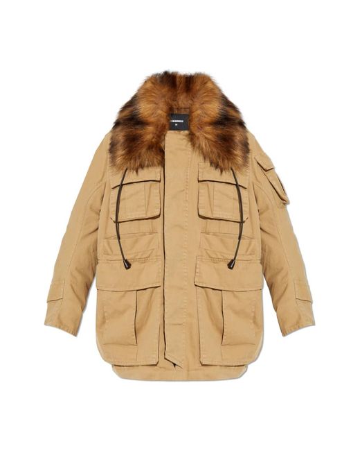 DSquared² Jassen ,Bruin ,Katoen Pufferjas in het Natural