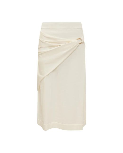 Jil Sander Natural Midi Skirts