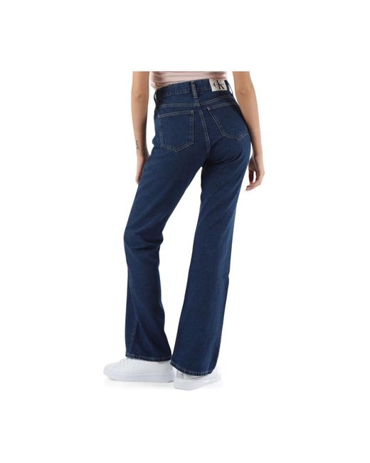 Calvin Klein Blue Authentische boot jeans fünf tasche