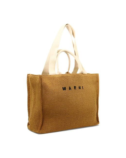 Tote Bags di Marni in Natural