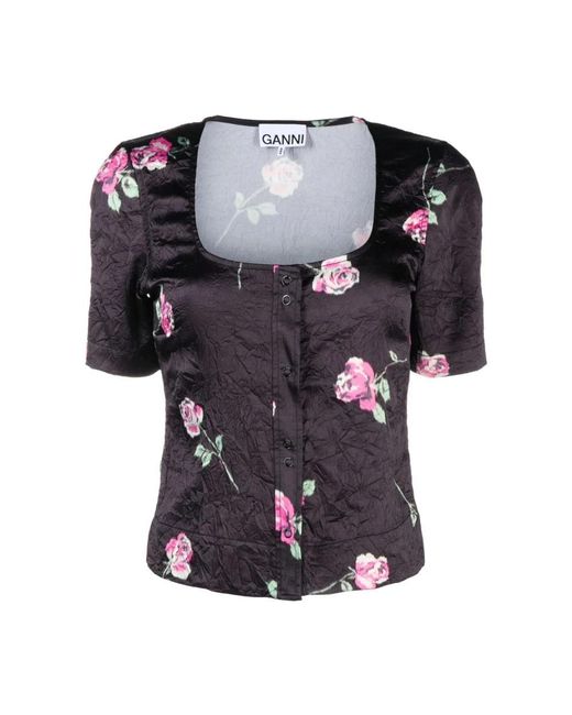 Ganni Purple Blouses