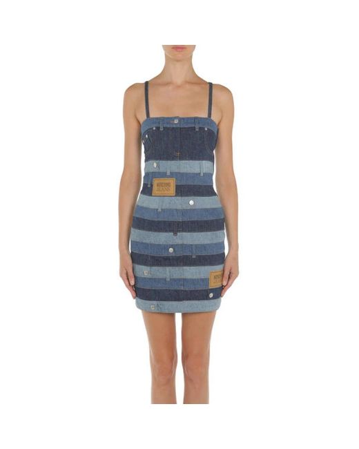 Short Dresses Moschino de color Blue