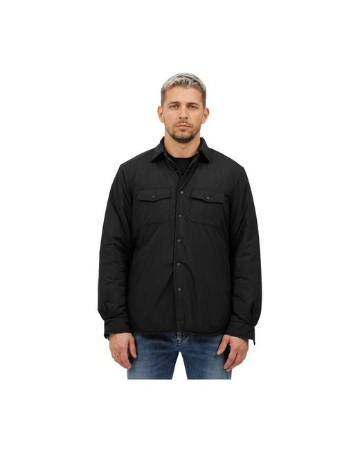 Mc2 Saint Barth Jassen ,Zwart ,Nylon Lichte Nylon Chalet Jas in het Black voor heren
