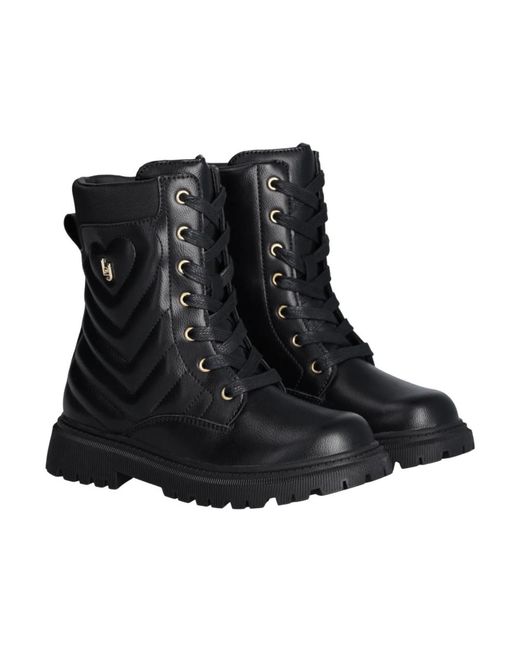 Liu Jo Black Lace-Up Boots