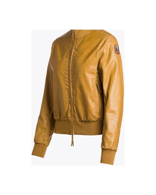 Parajumpers Leather Jackets in het Yellow