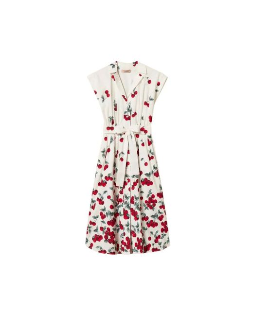Twinset Red Shirt Dresses